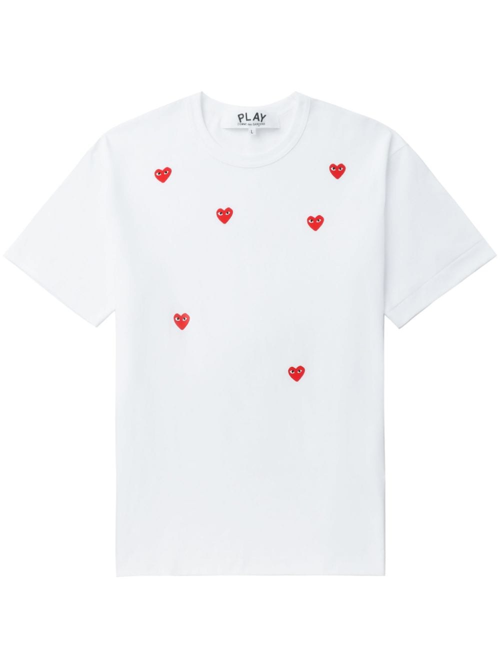 Comme Des Garçons Play Scattered Hearts cotton T-shirt - White von Comme Des Garçons Play