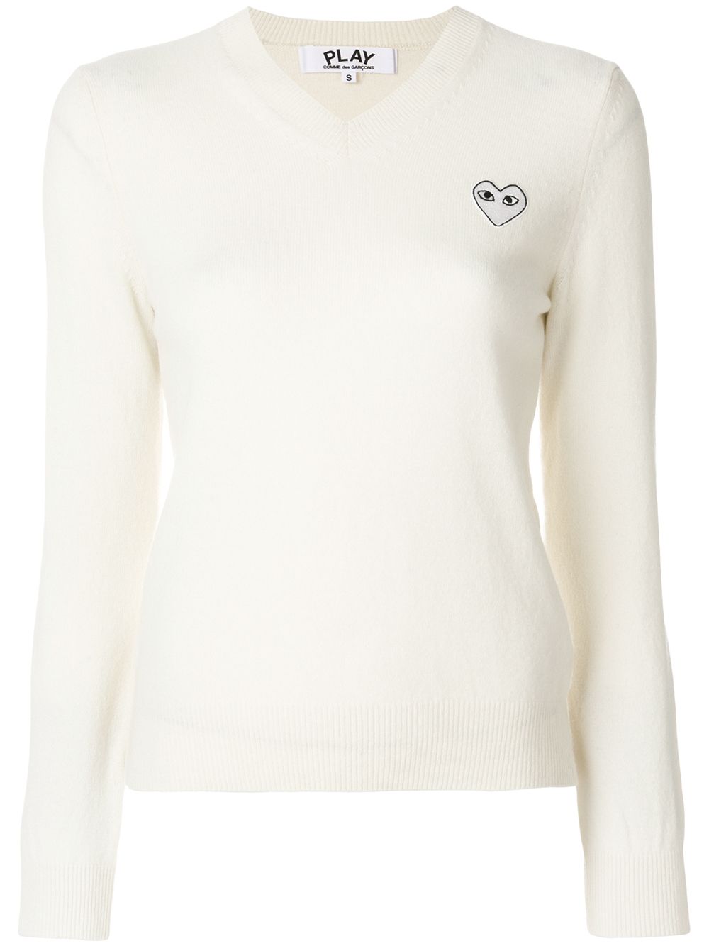 Comme Des Garçons Play V-neck pullover - White von Comme Des Garçons Play