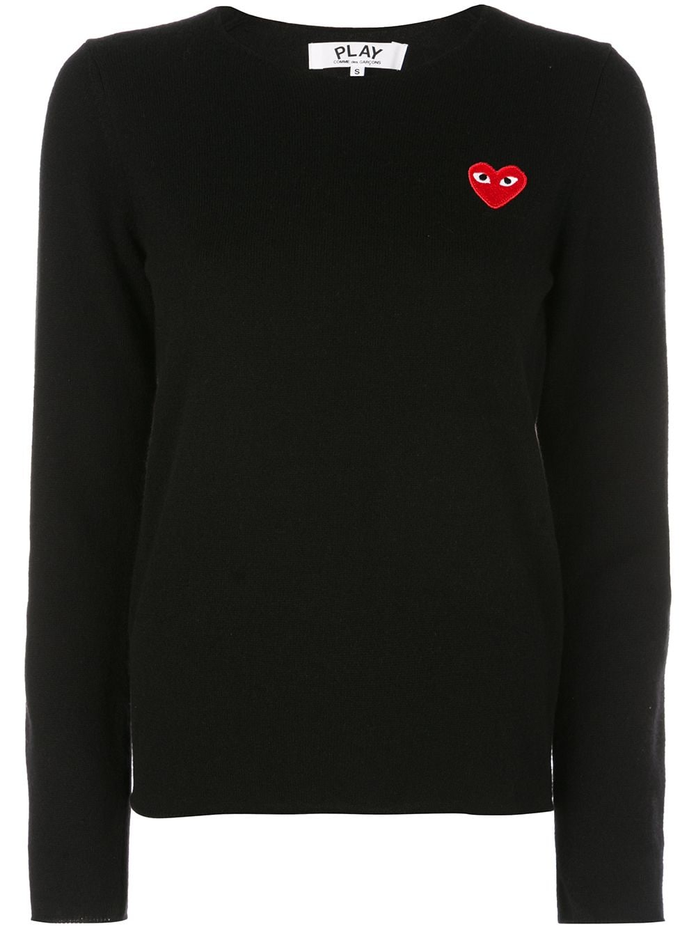 Comme Des Garçons Play heart long sleeve T-shirt - Black von Comme Des Garçons Play