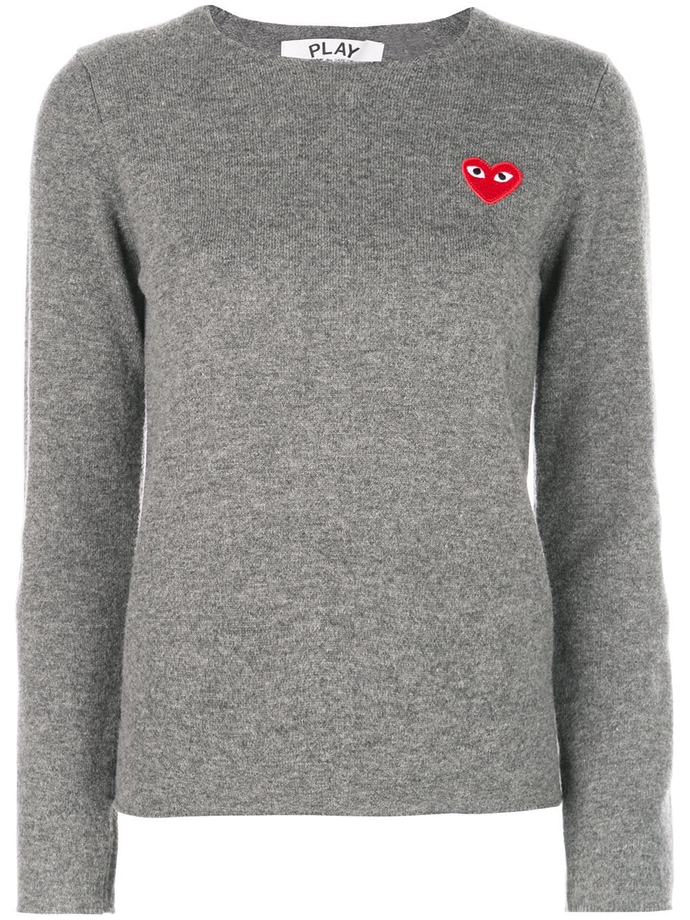 Comme Des Garçons Play almond-eye heart patch pullover - Grey von Comme Des Garçons Play