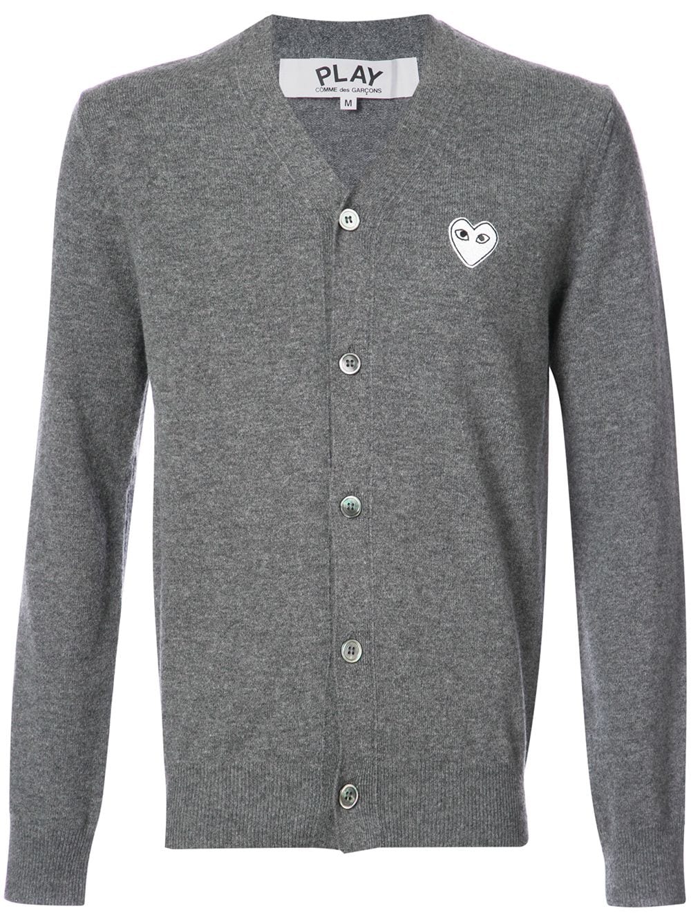 Comme Des Garçons Play cardigan with white heart - Grey von Comme Des Garçons Play