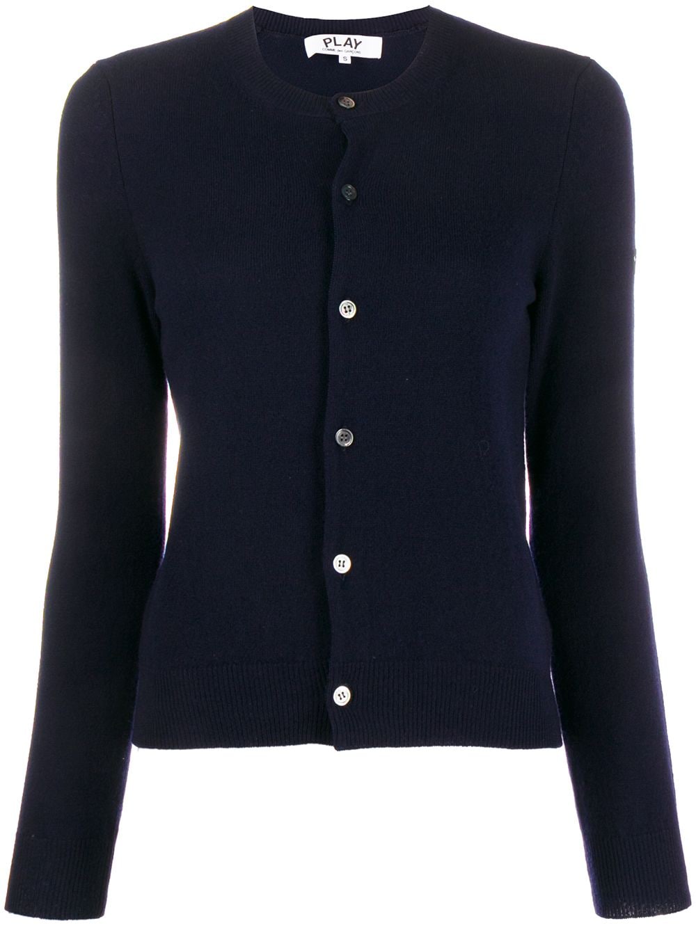 Comme Des Garçons Play classic knit cardigan - Blue von Comme Des Garçons Play