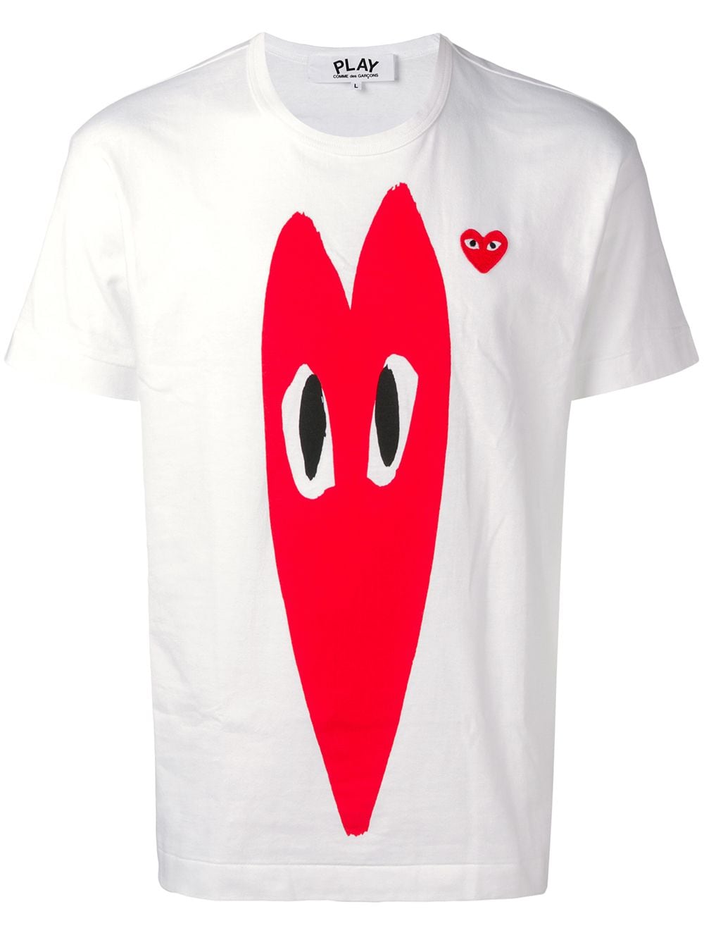 Comme Des Garçons Play logo-print cotton T-shirt - White von Comme Des Garçons Play