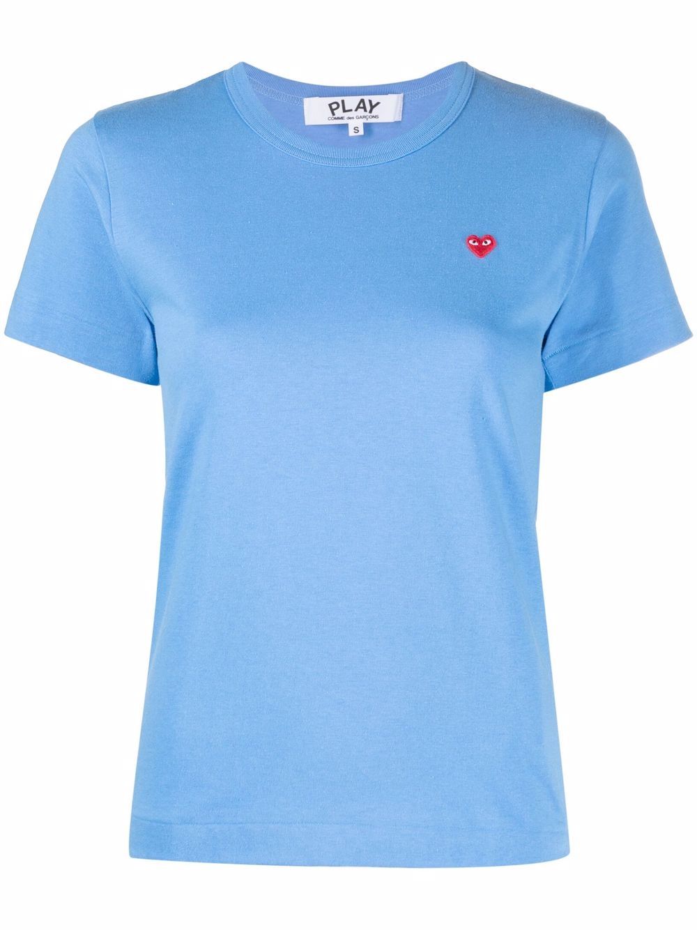 Comme Des Garçons Play cotton embroidered-logo T-shirt - Blue von Comme Des Garçons Play
