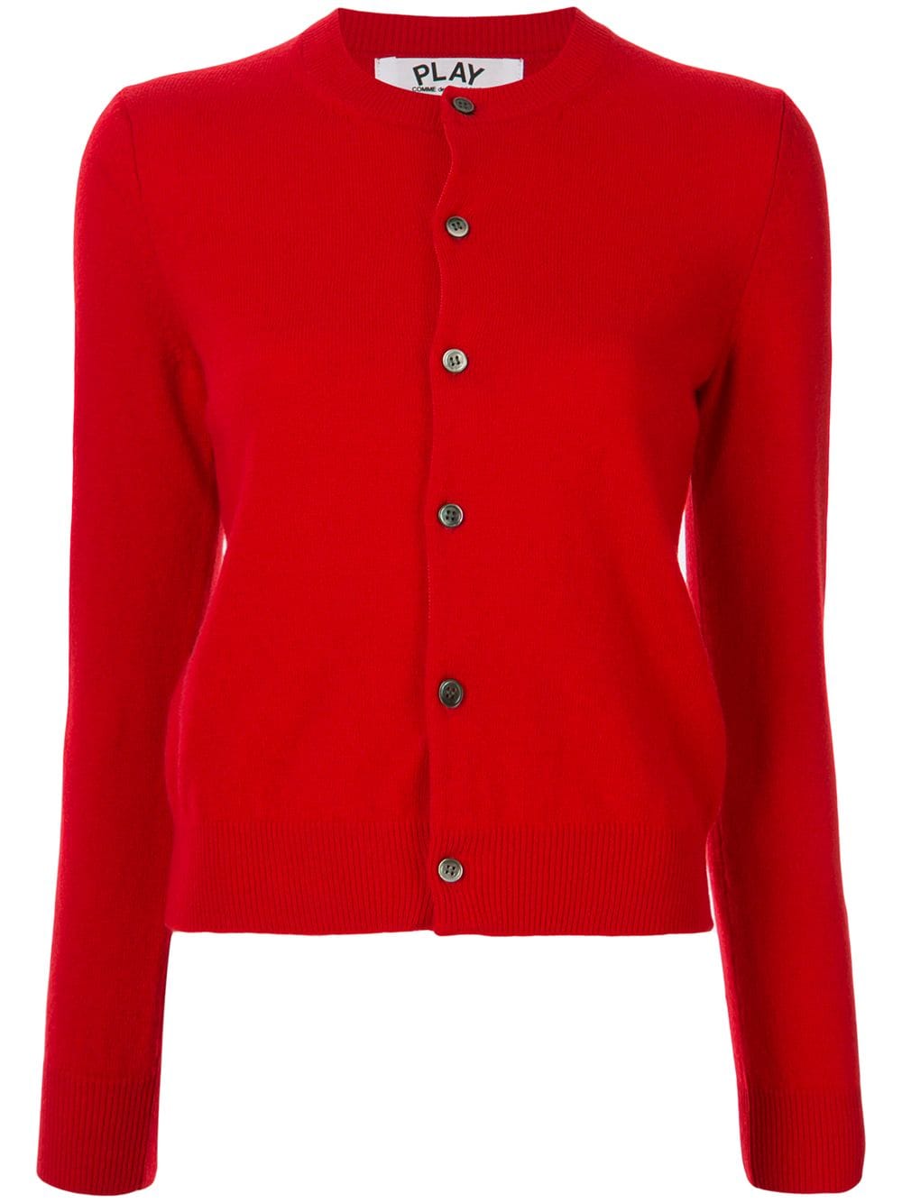 Comme Des Garçons crew neck buttoned cardigan - Red von Comme Des Garçons