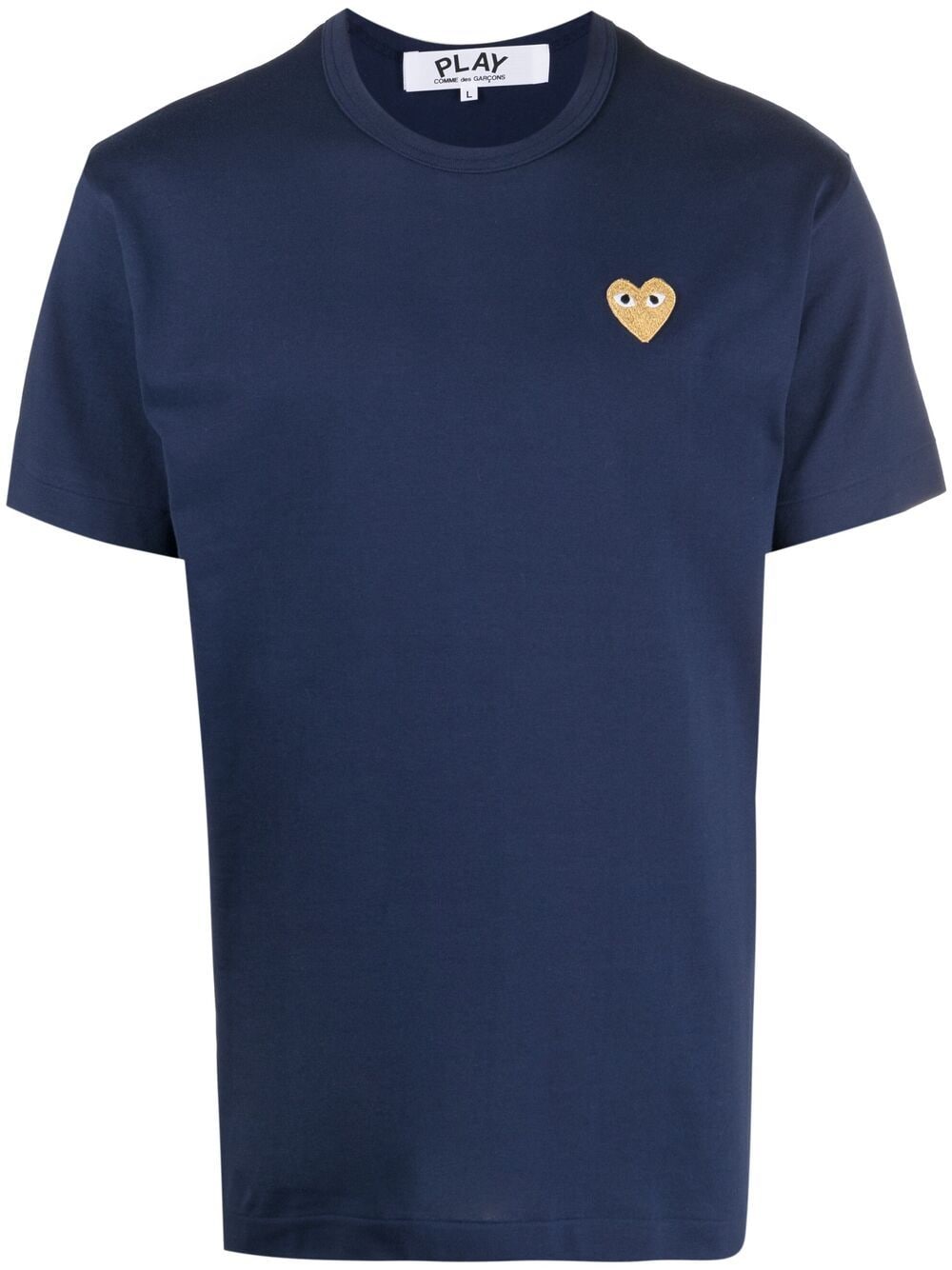 Comme Des Garçons Play embroidered heart T-shirt - Blue von Comme Des Garçons Play