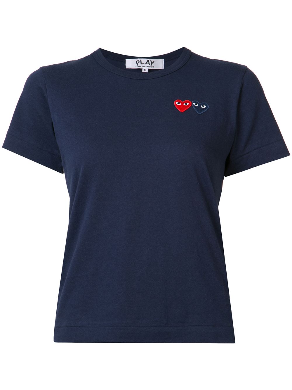 Comme Des Garçons Play embroidered heart T-shirt - Blue von Comme Des Garçons Play