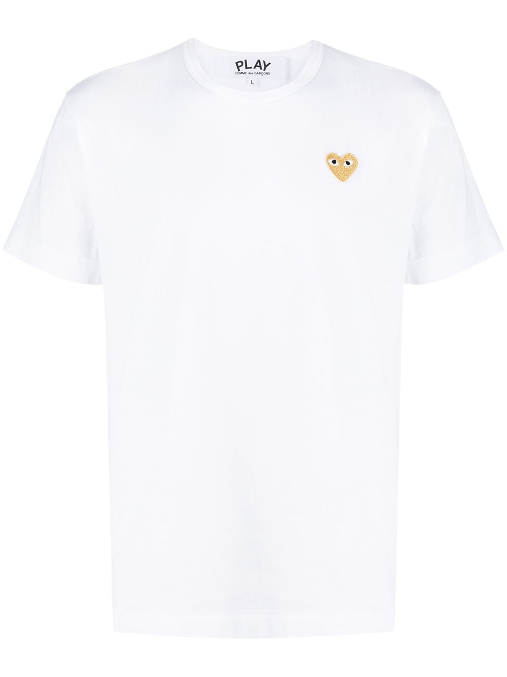 Comme Des Garçons Play embroidered logo cotton T-shirt - White von Comme Des Garçons Play