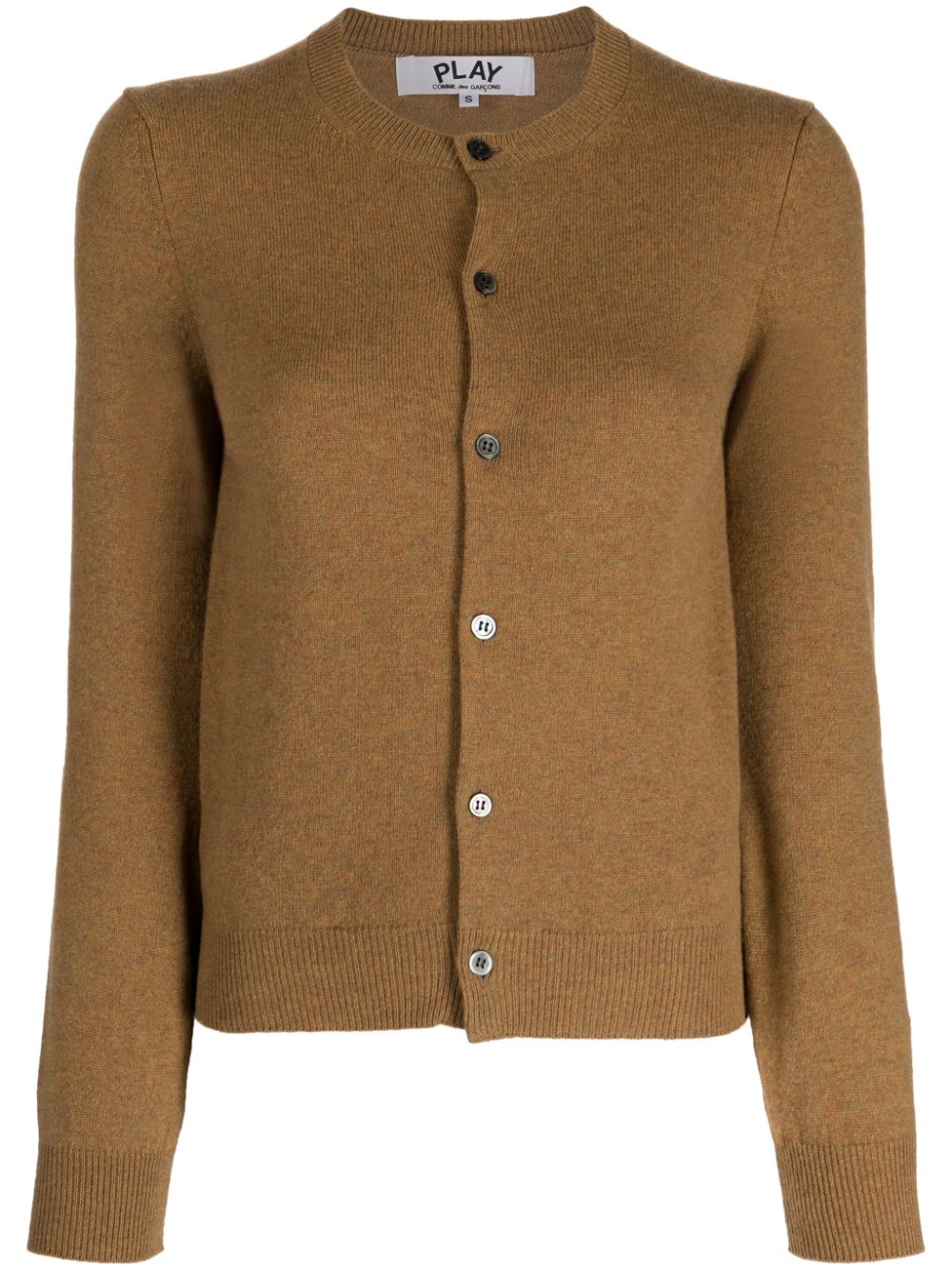 Comme Des Garçons Play fine-knit wool cardigan - Brown von Comme Des Garçons Play