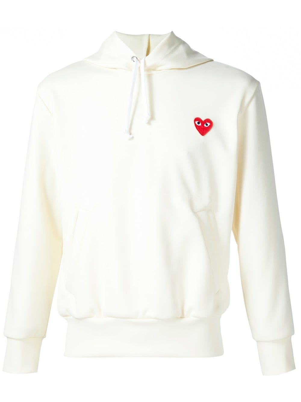 Comme Des Garçons Play heart appliqué hoodie - White von Comme Des Garçons Play