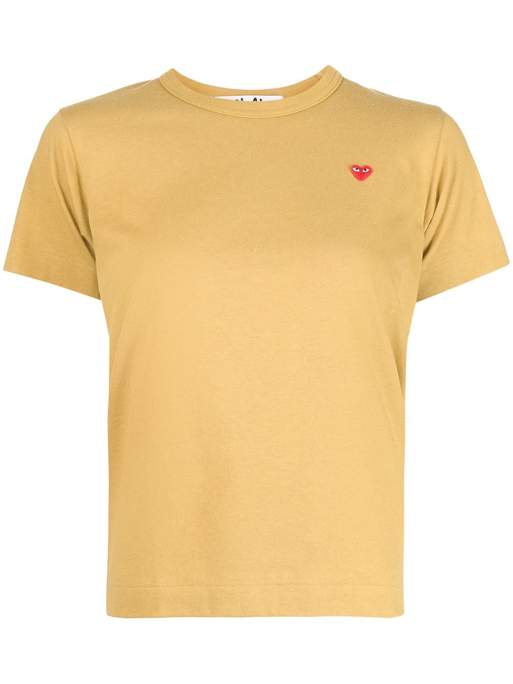 Comme Des Garçons Play heart-detail short-sleeved T-shirt - Yellow von Comme Des Garçons Play