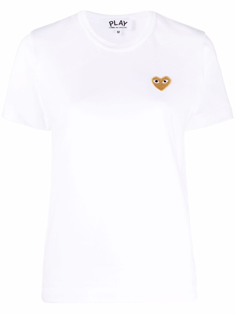 Comme Des Garçons Play heart-embroidered cotton T-shirt - White von Comme Des Garçons Play