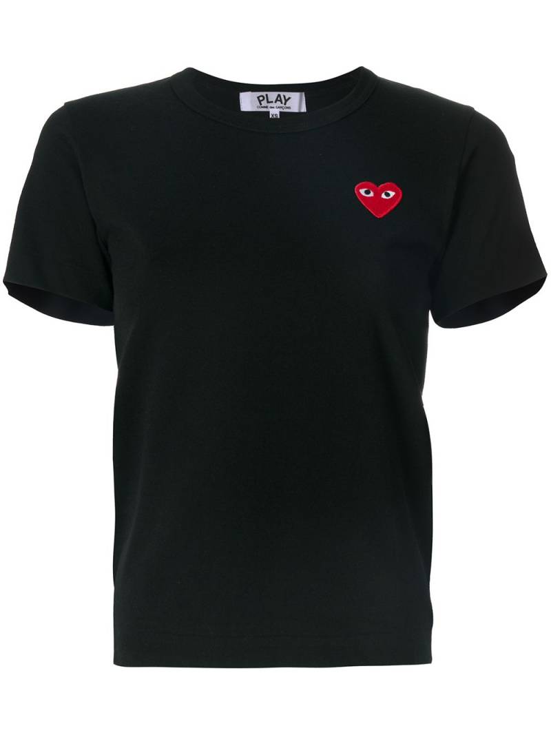 Comme Des Garçons Play heart logo T-shirt - Black von Comme Des Garçons Play