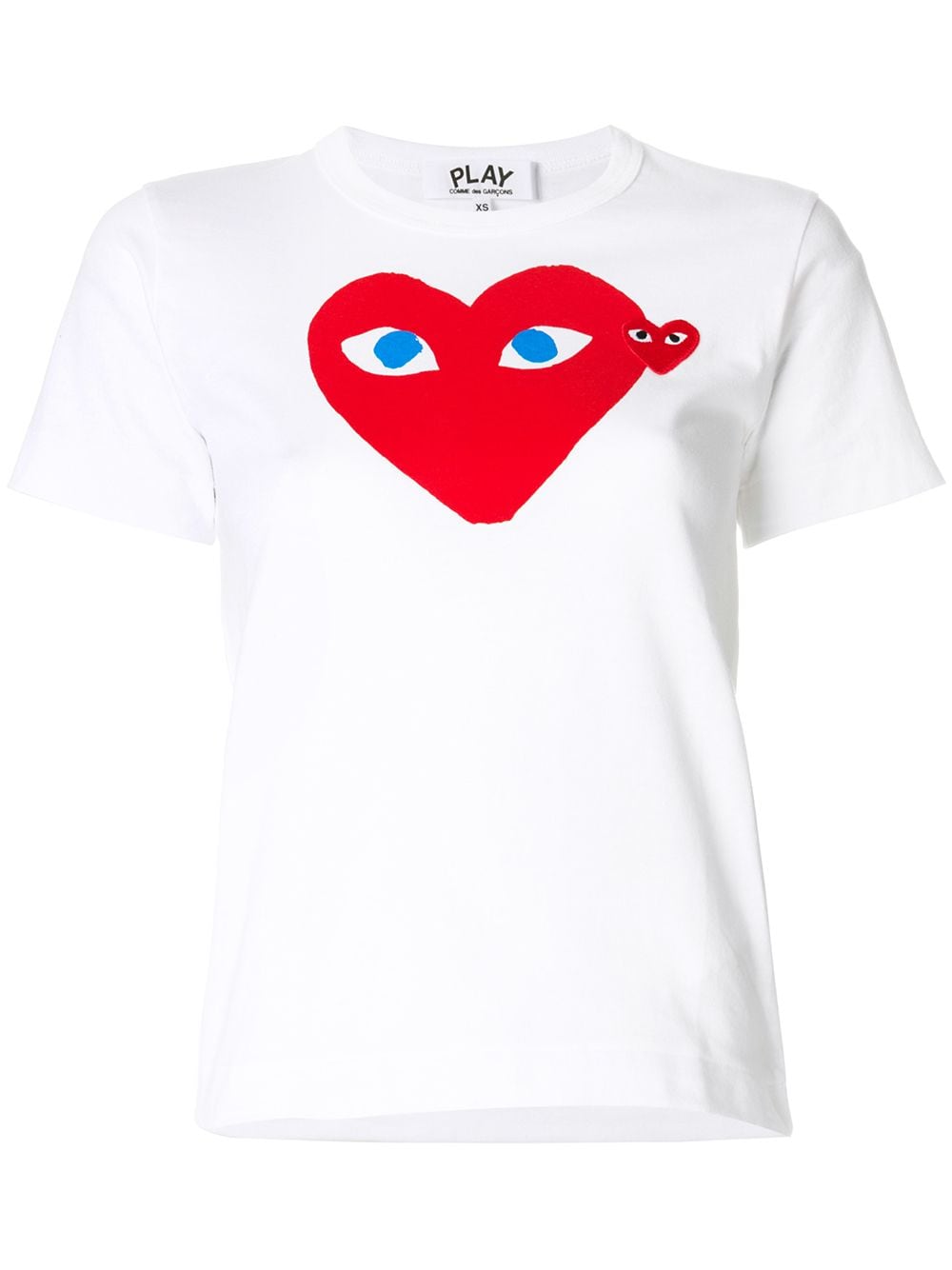 Comme Des Garçons Play heart logo T-shirt - White von Comme Des Garçons Play