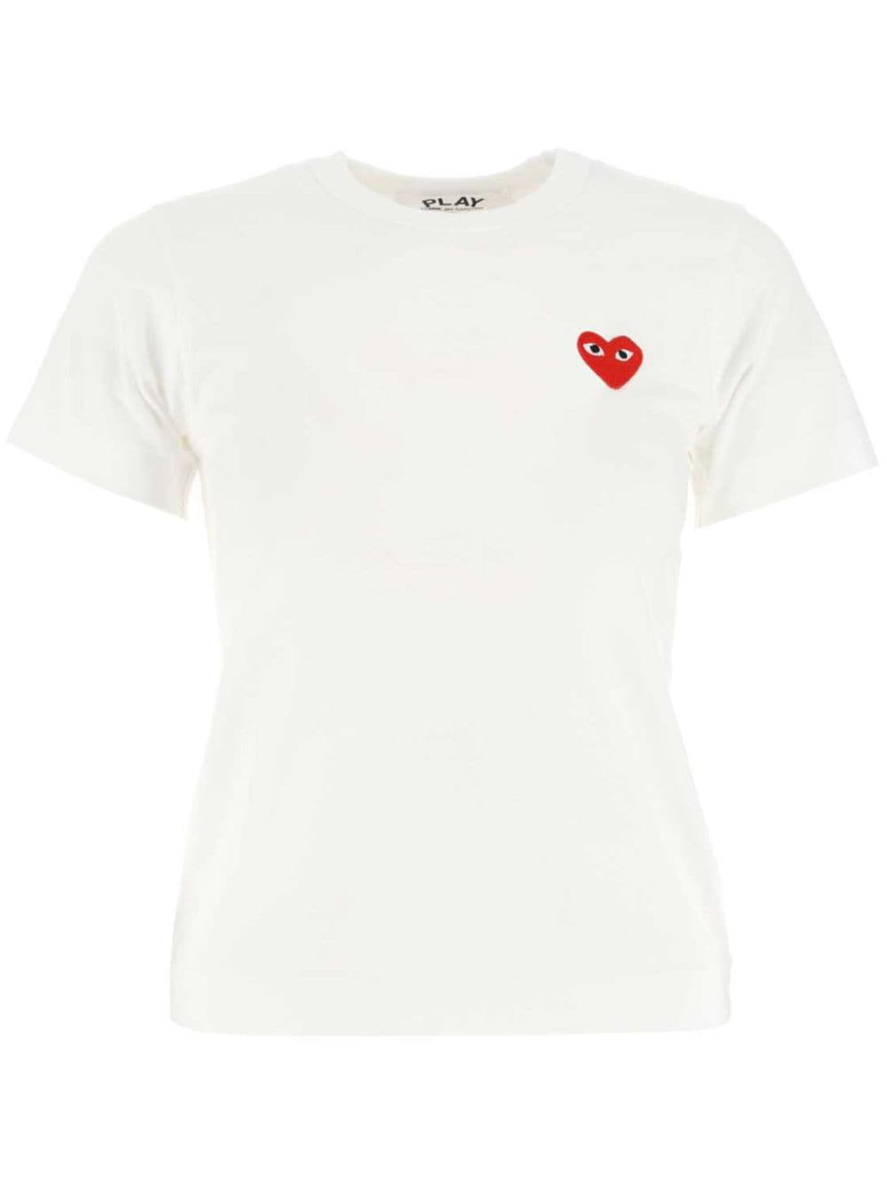 Comme Des Garçons Play heart logo T-shirt - White von Comme Des Garçons Play