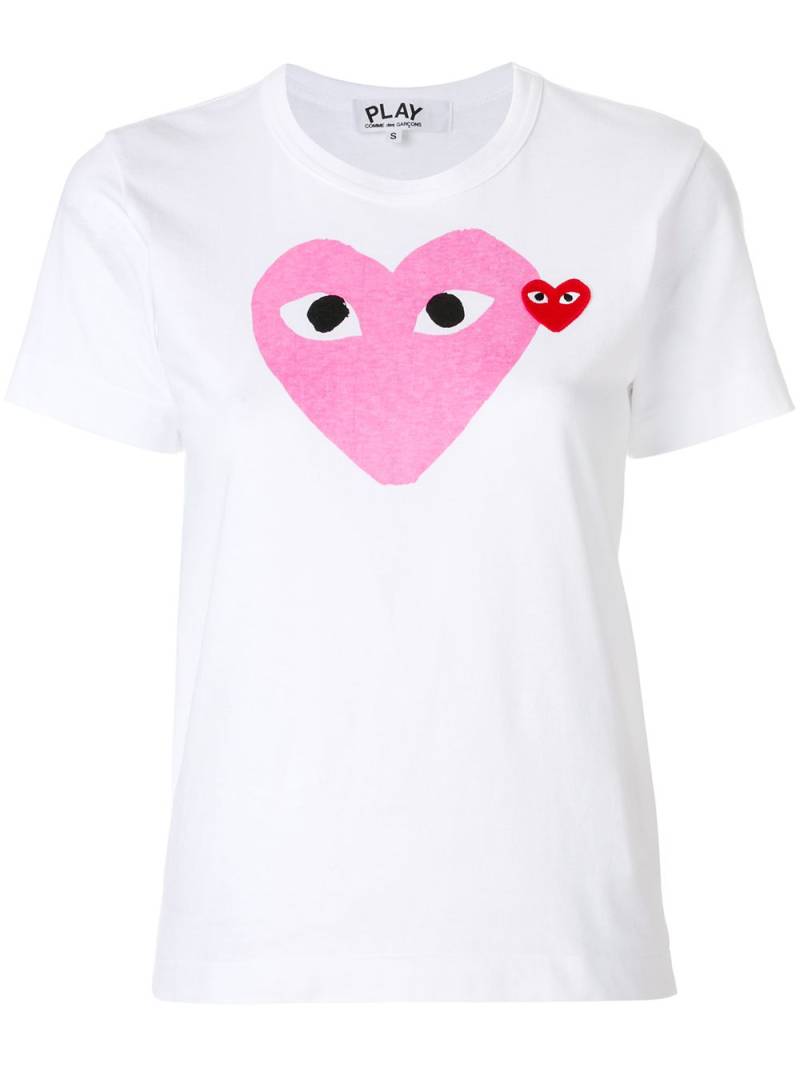 Comme Des Garçons Play heart logo T-shirt - White von Comme Des Garçons Play