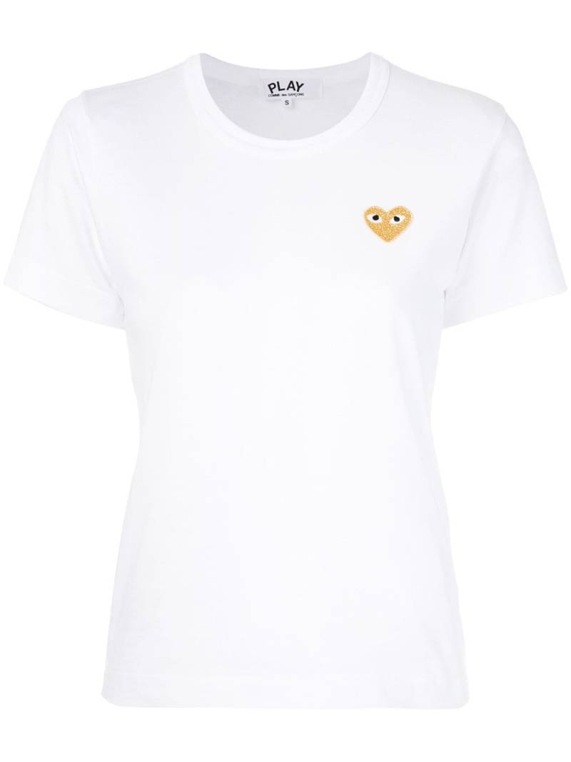 Comme Des Garçons Play heart logo T-shirt - White von Comme Des Garçons Play