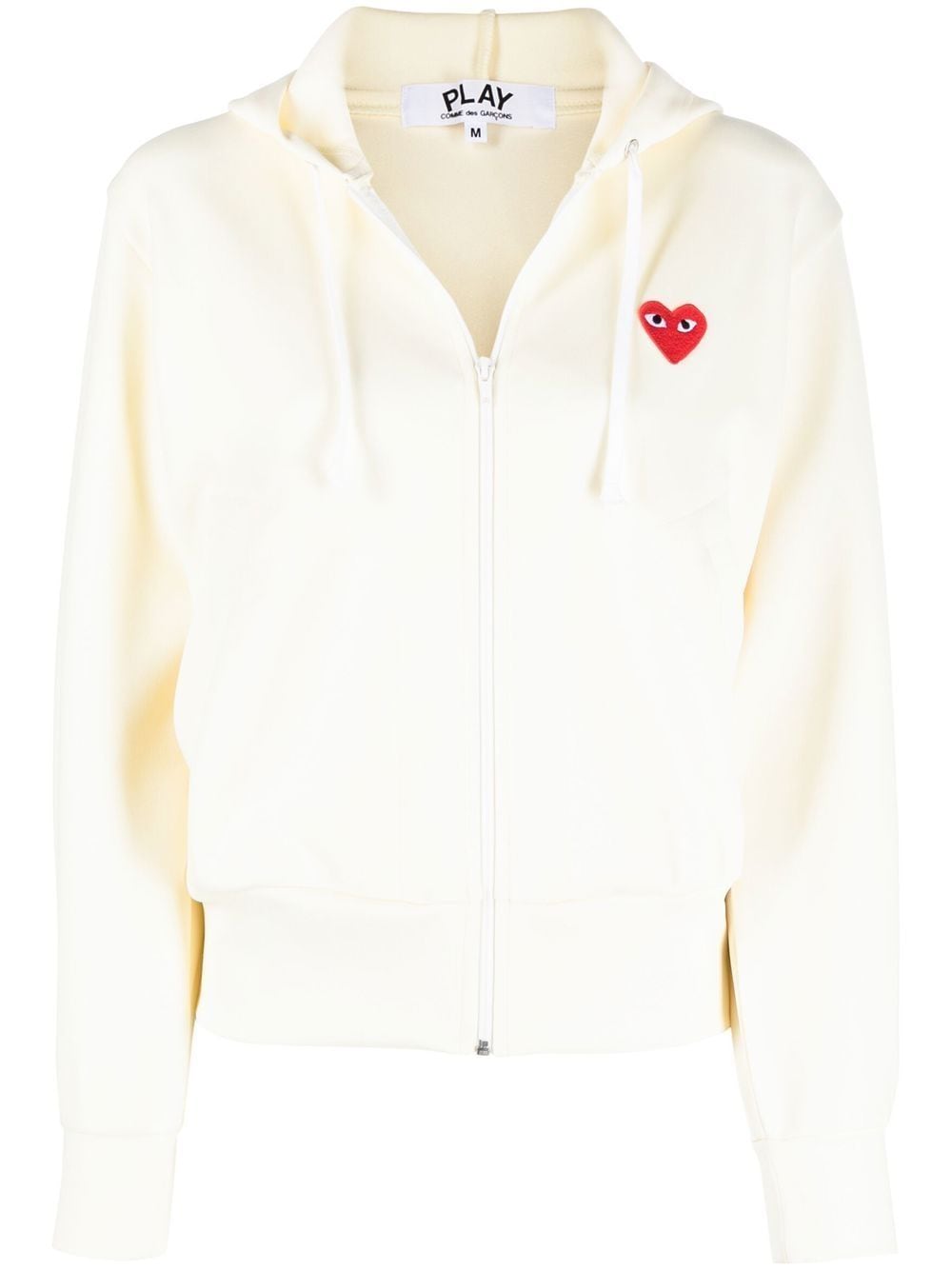Comme Des Garçons Play heart logo hoodie - White von Comme Des Garçons Play