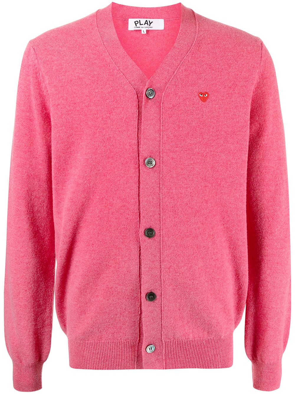 Comme Des Garçons Play heart patch cardigan - Pink von Comme Des Garçons Play