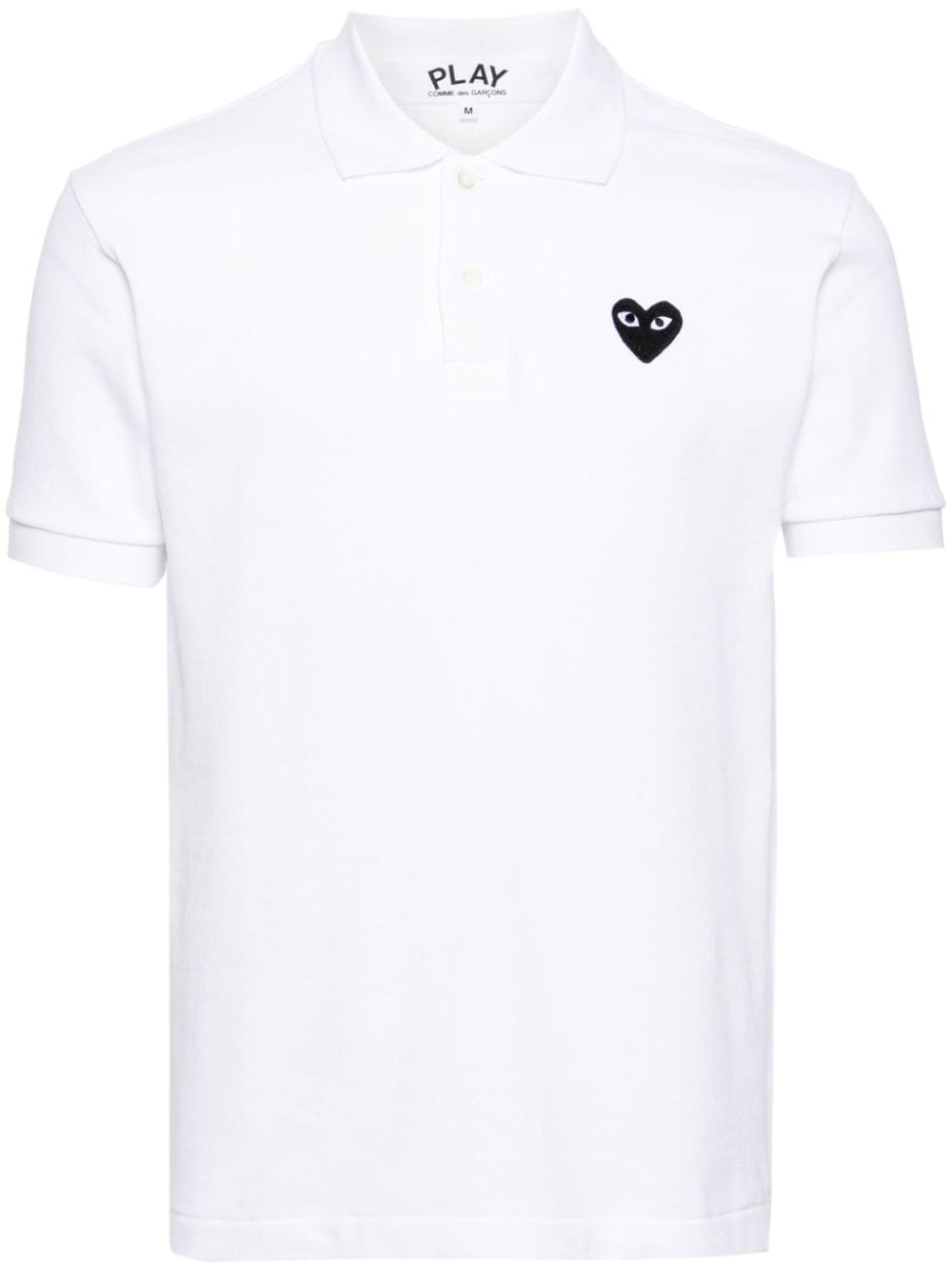 Comme Des Garçons Play heart-patch cotton polo shirt - White von Comme Des Garçons Play