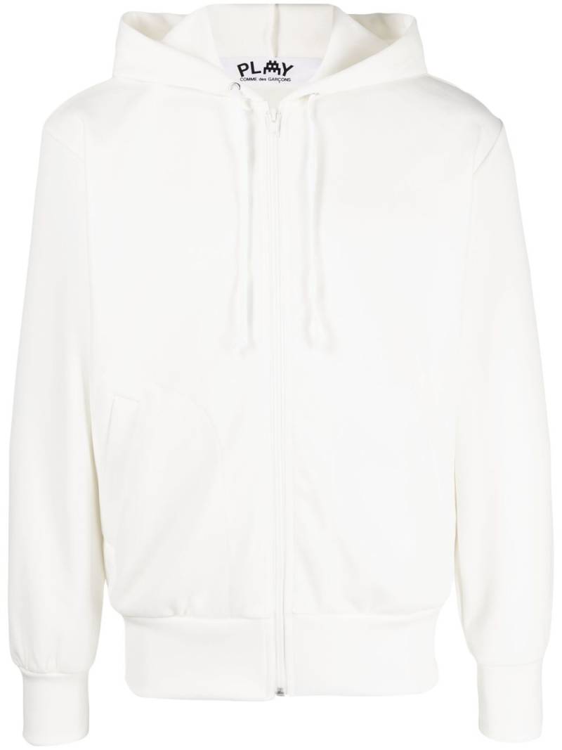 Comme Des Garçons Play heart-patch drawstring hoodie - Neutrals von Comme Des Garçons Play