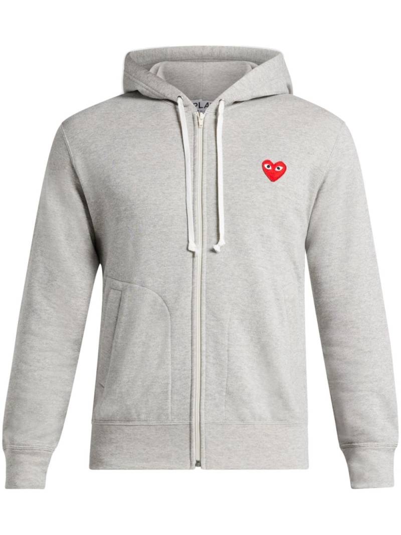 Comme Des Garçons Play heart patch hoodie - Grey von Comme Des Garçons Play