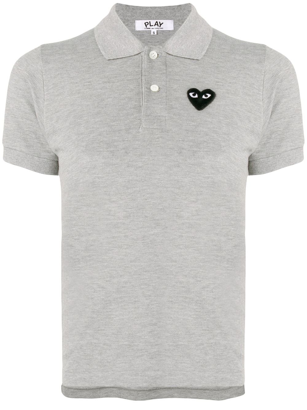 Comme Des Garçons Play heart patch polo shirt - Grey von Comme Des Garçons Play