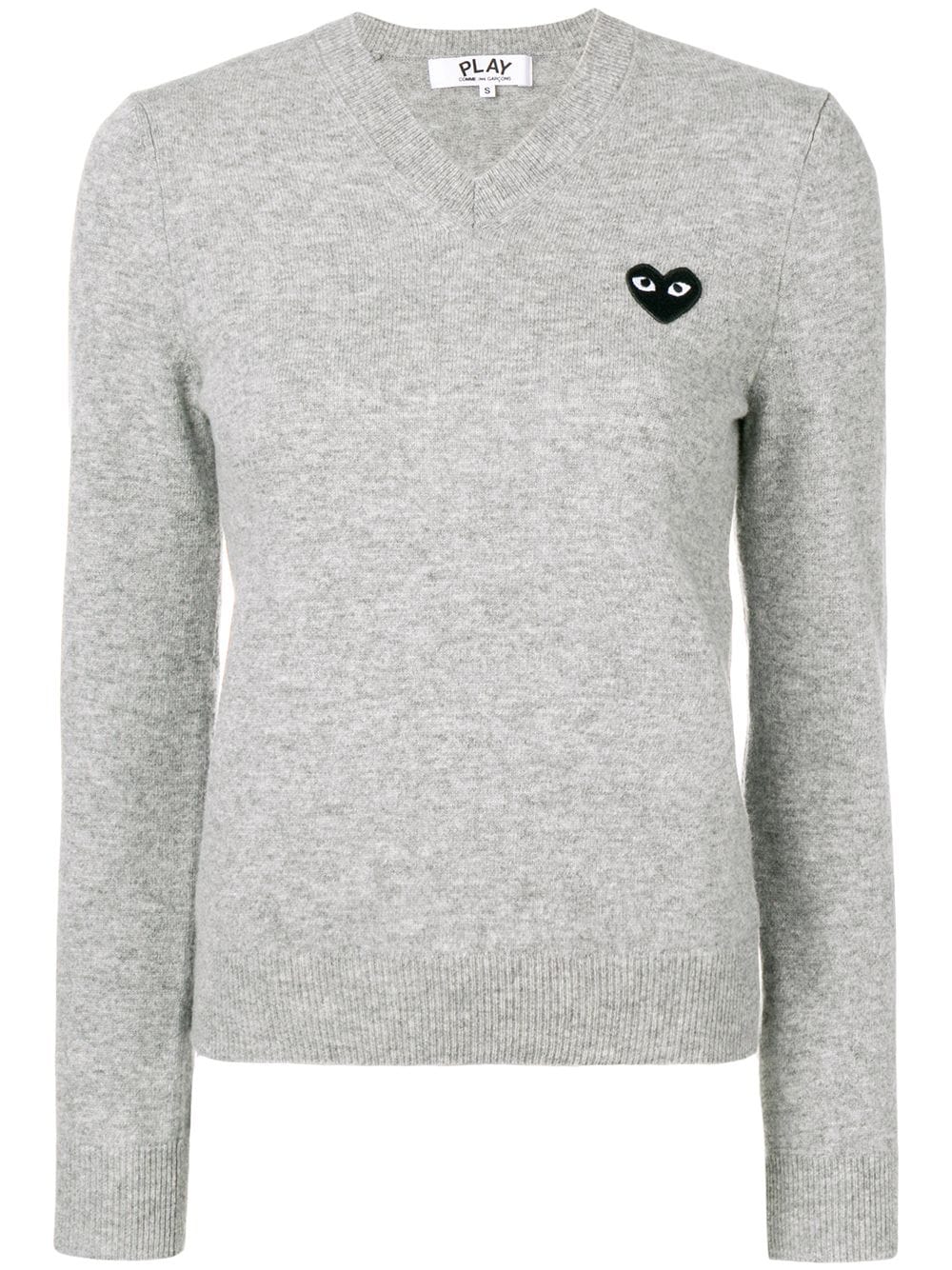 Comme Des Garçons Play heart patch pullover - Grey von Comme Des Garçons Play