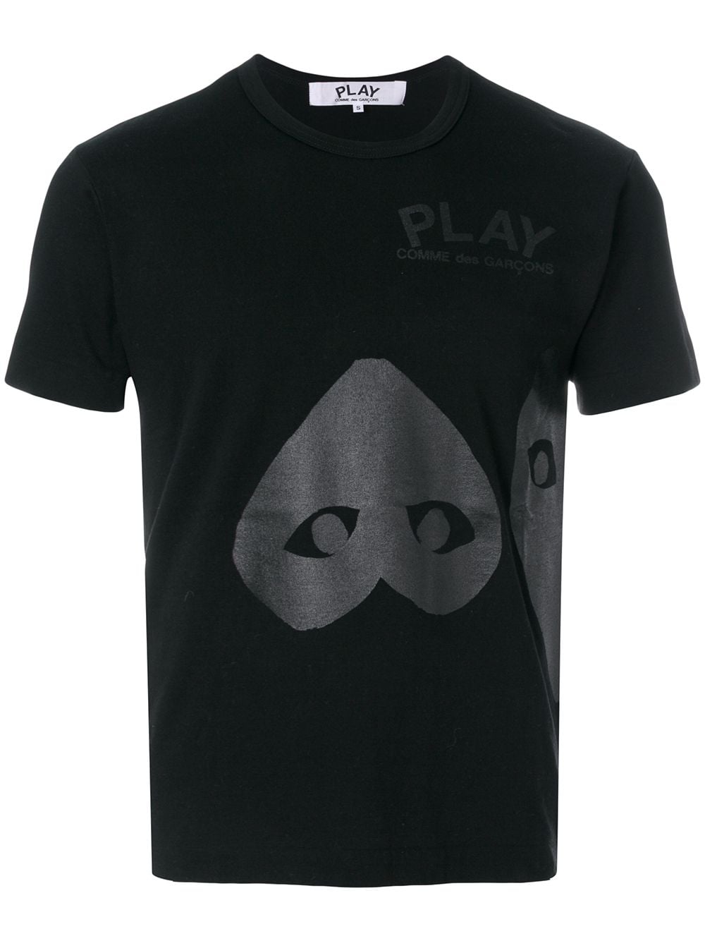 Comme Des Garçons Play heart print T-shirt - Black von Comme Des Garçons Play