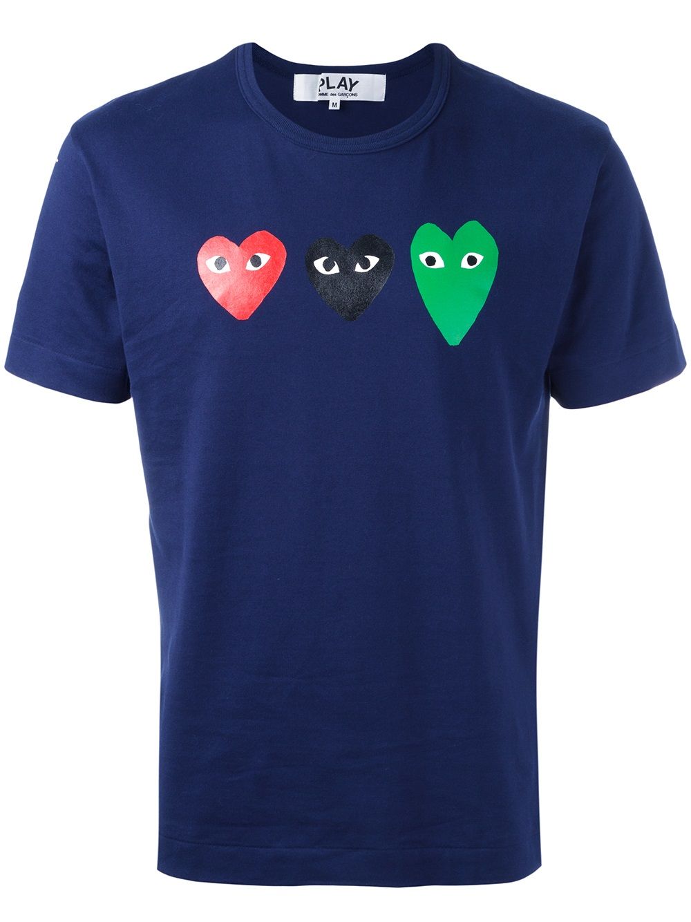 Comme Des Garçons Play heart print T-shirt - Blue von Comme Des Garçons Play