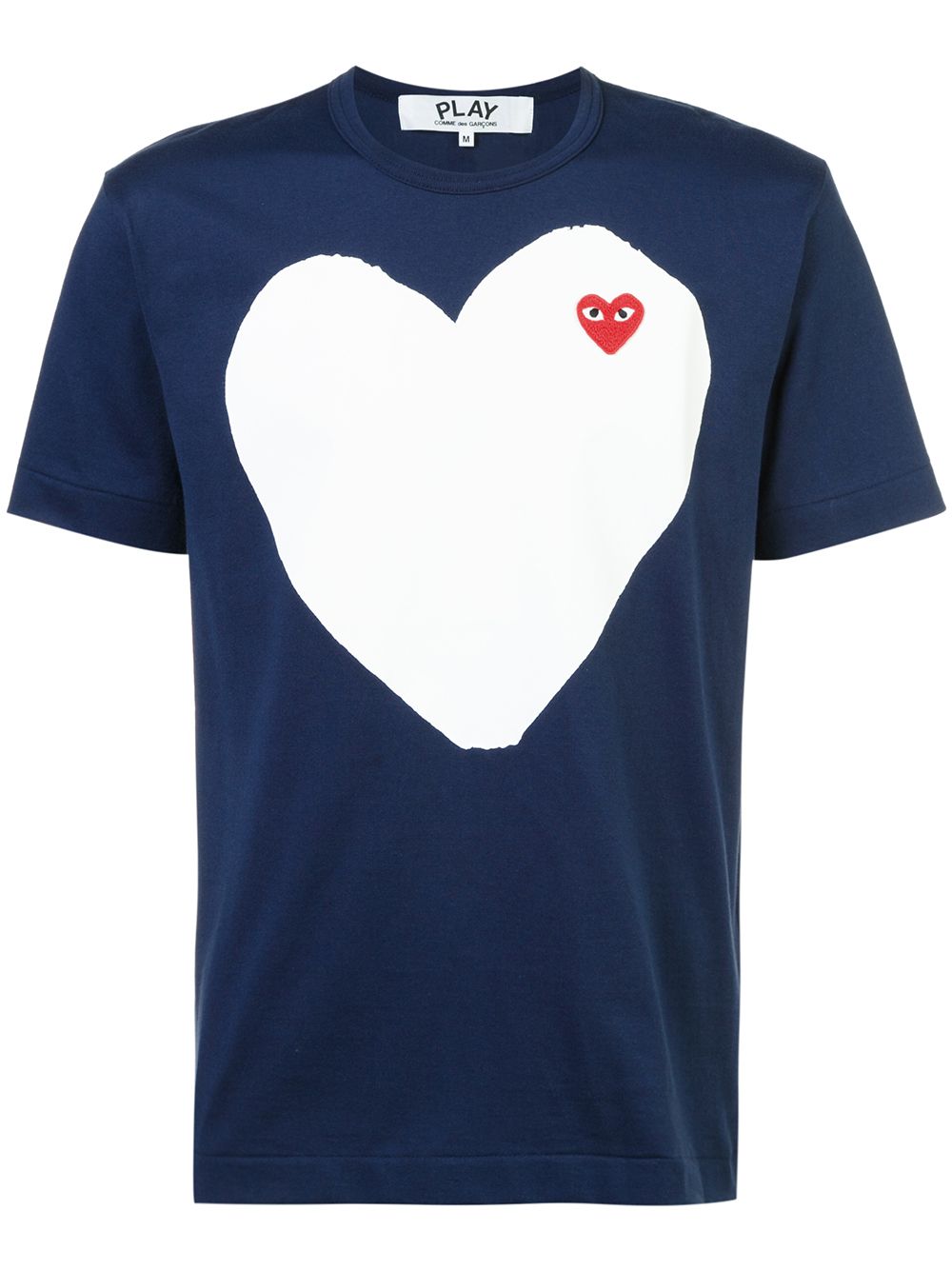 Comme Des Garçons Play heart print T-shirt - Blue von Comme Des Garçons Play