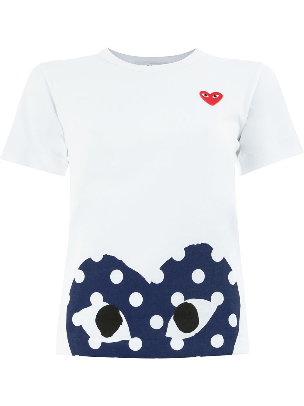 Comme Des Garçons Play heart print T-shirt - White von Comme Des Garçons Play