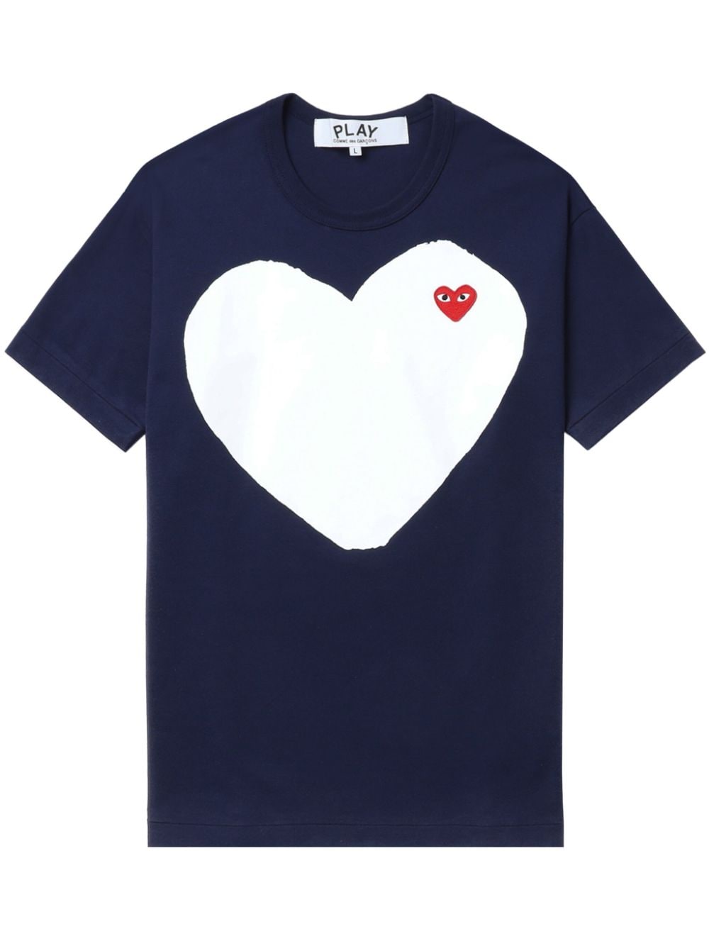 Comme Des Garçons Play heart-print cotton T-shirt - Blue von Comme Des Garçons Play