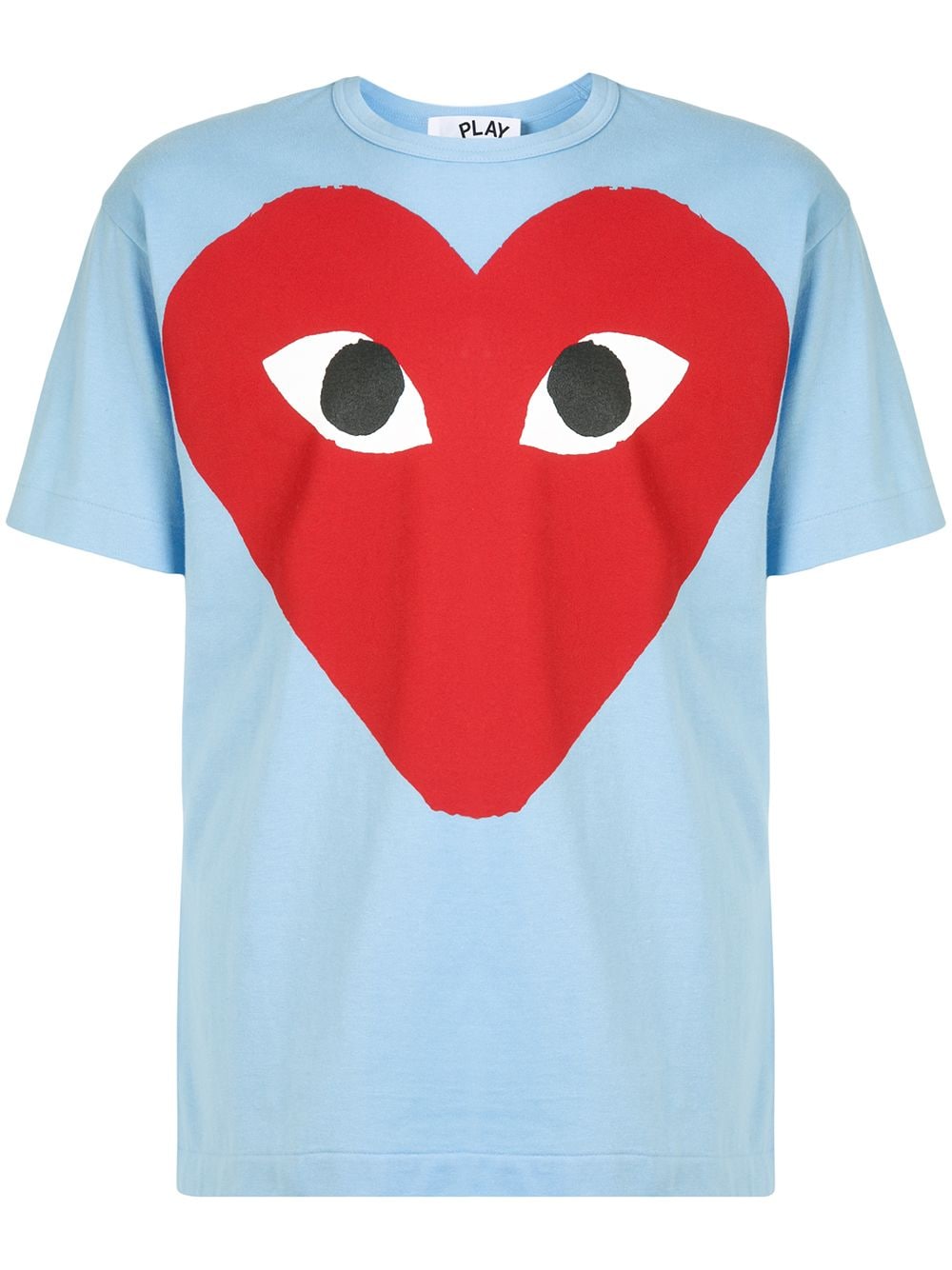 Comme Des Garçons Play heart print crewneck T-shirt - Blue von Comme Des Garçons Play