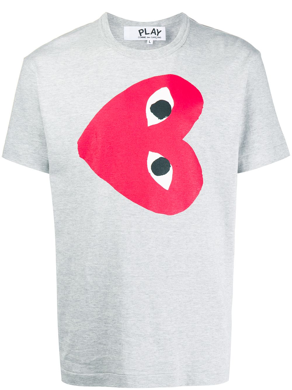 Comme Des Garçons Play heart print crew neck T-shirt - Grey von Comme Des Garçons Play