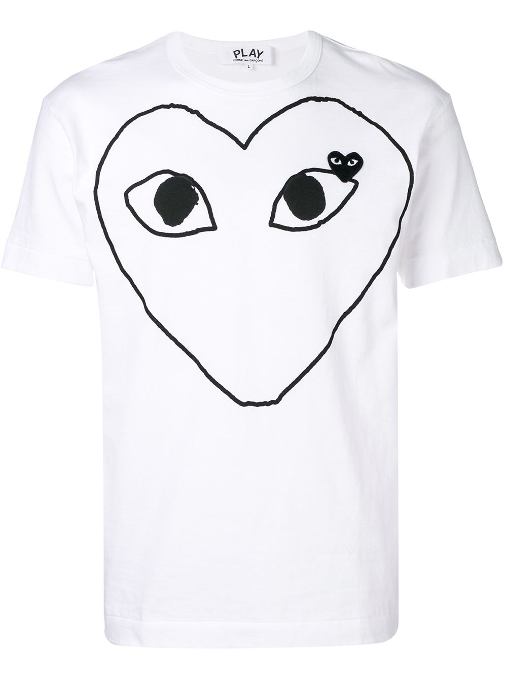 Comme Des Garçons Play large heart logo T-shirt - White von Comme Des Garçons Play