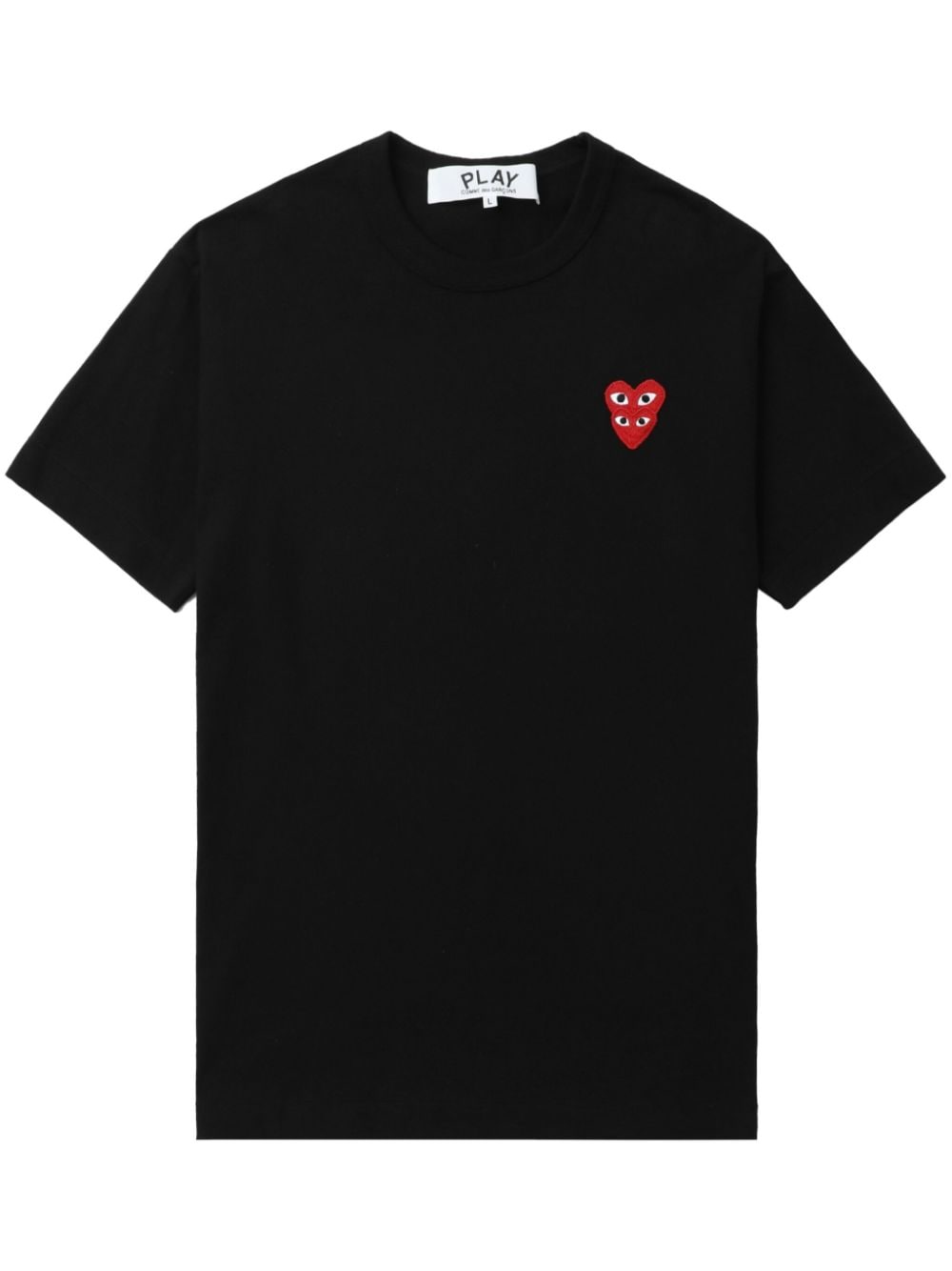 Comme Des Garçons Play logo-appliqué cotton T-shirt - Black von Comme Des Garçons Play