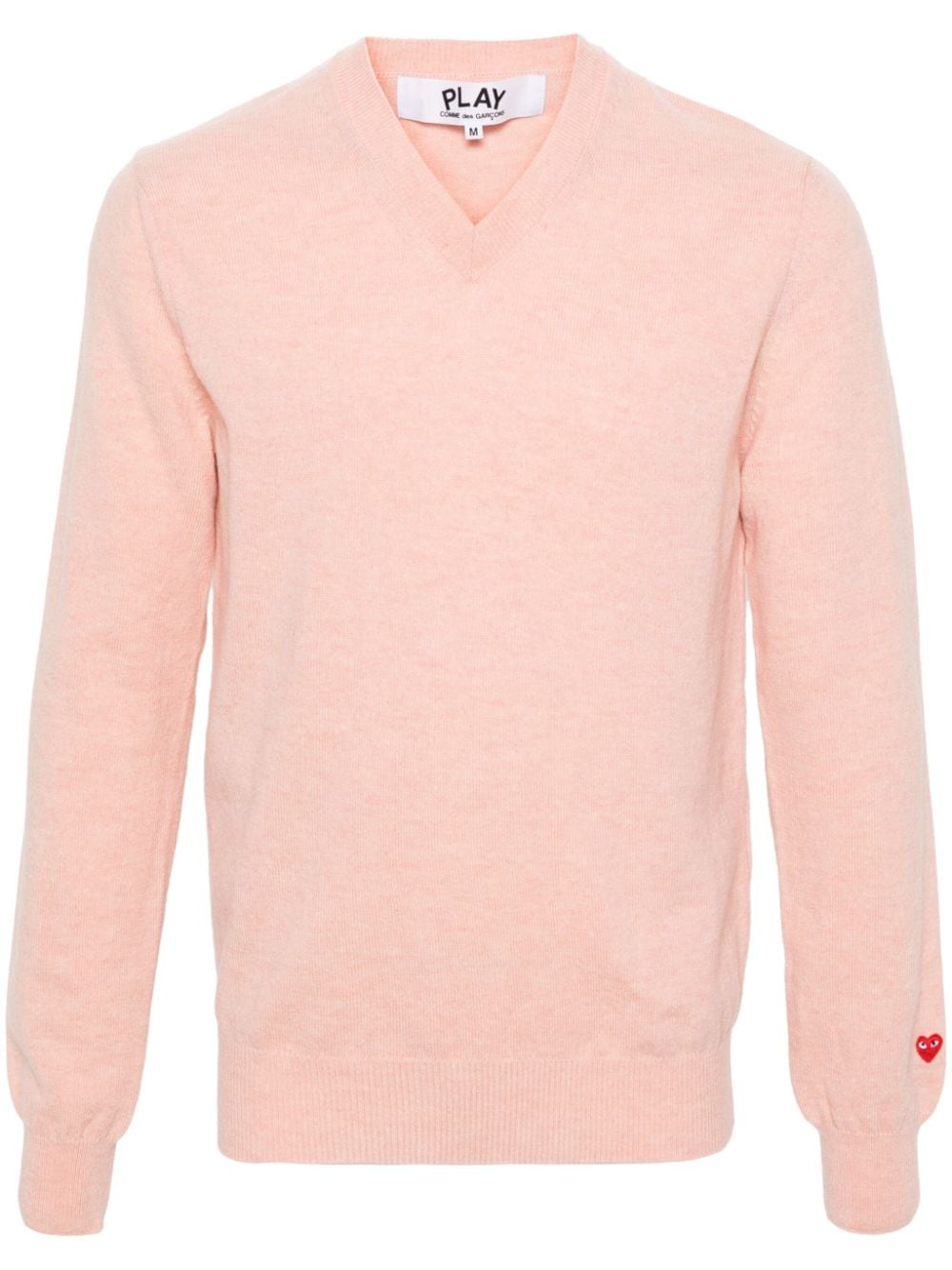 Comme Des Garçons Play logo-appliqué wool jumper - Pink