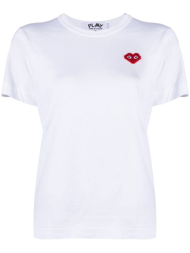 Comme Des Garçons Play logo-embroidered T-shirt - White von Comme Des Garçons Play