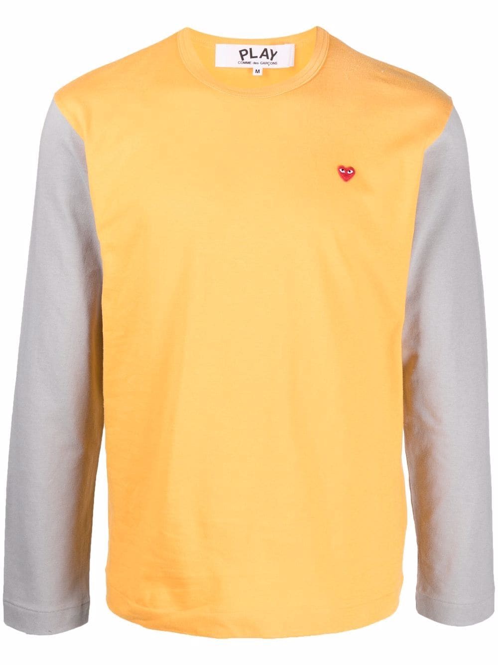 Comme Des Garçons Play logo-embroidered colour-block T-shirt - Orange von Comme Des Garçons Play