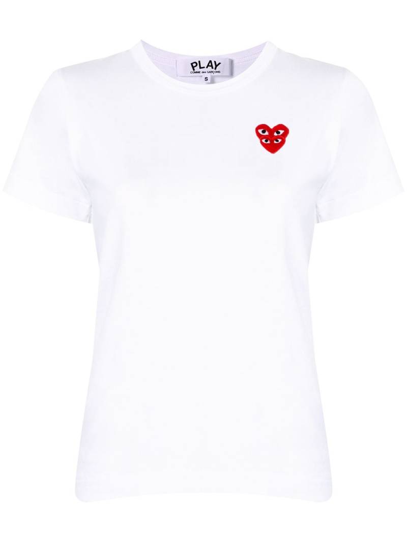 Comme Des Garçons Play logo heart print T-shirt - White von Comme Des Garçons Play