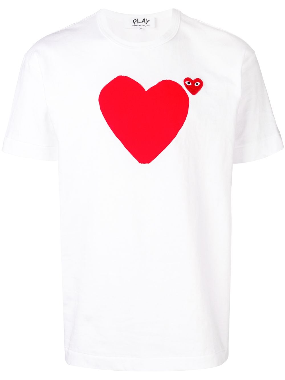 Comme Des Garçons Play logo heart printed T-shirt - White von Comme Des Garçons Play