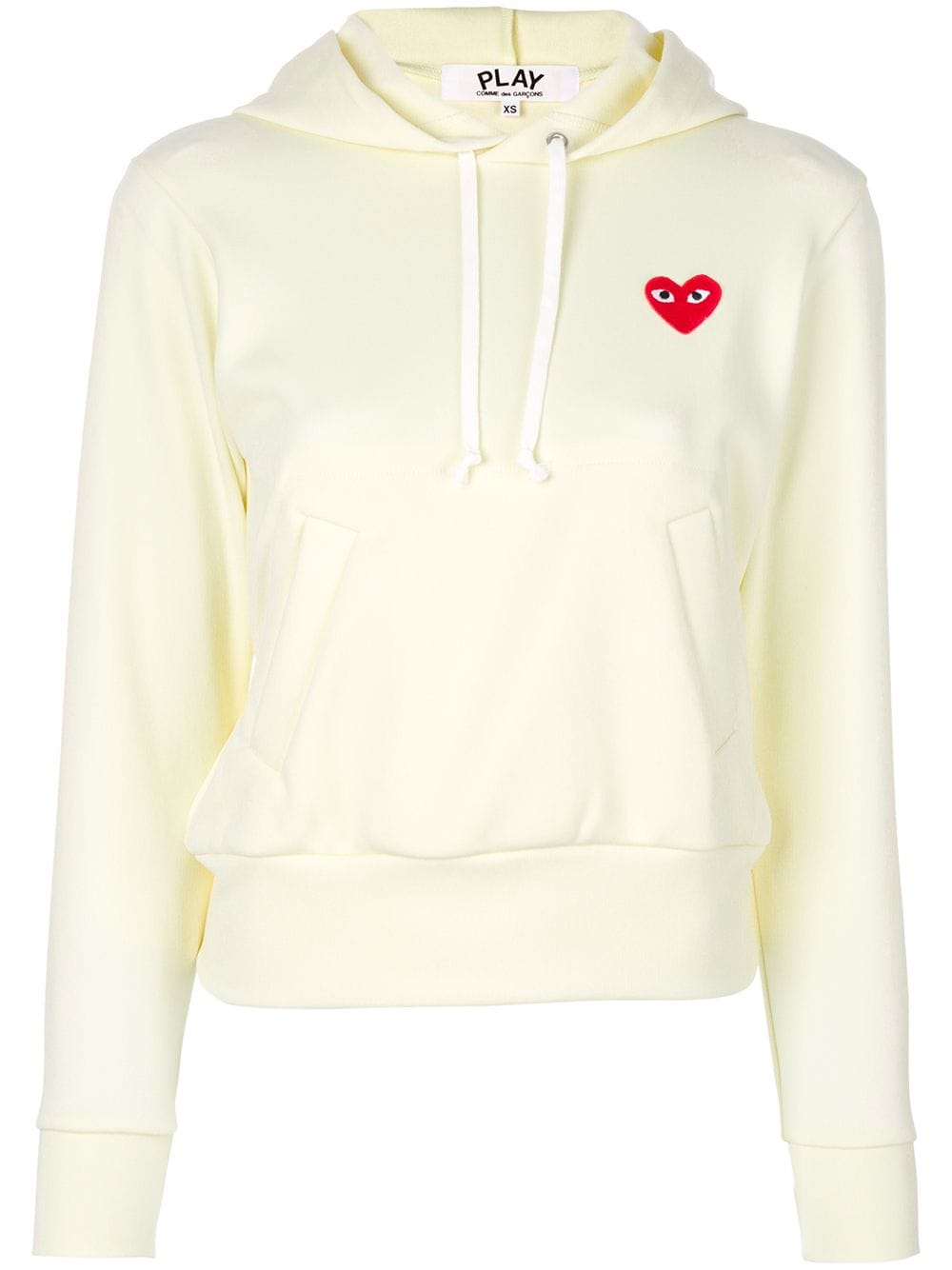 Comme Des Garçons Play heart-patch long-sleeve hoodie - White von Comme Des Garçons Play