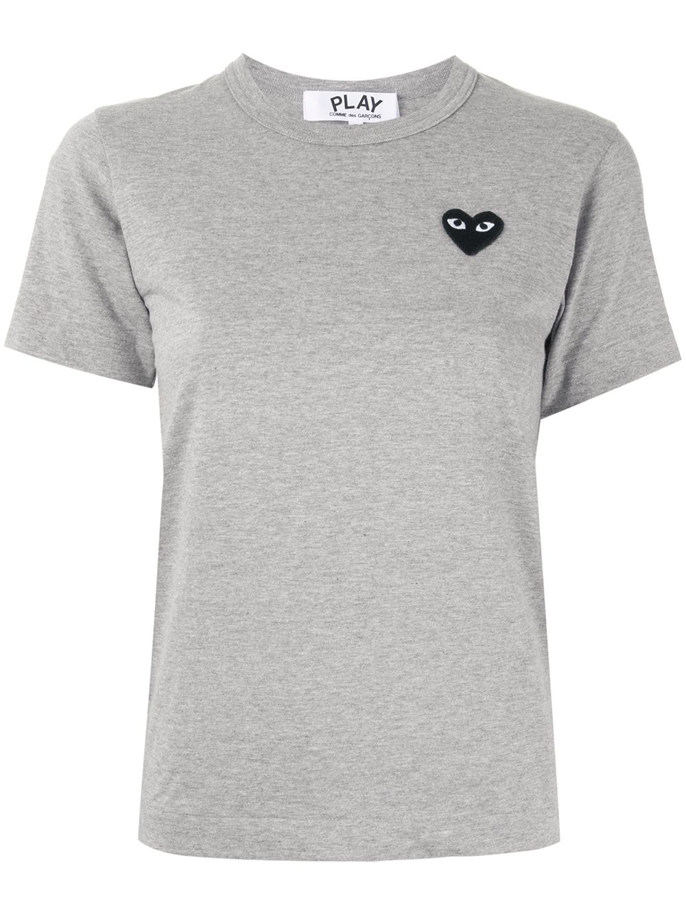 Comme Des Garçons Play logo patch T-shirt - Grey von Comme Des Garçons Play