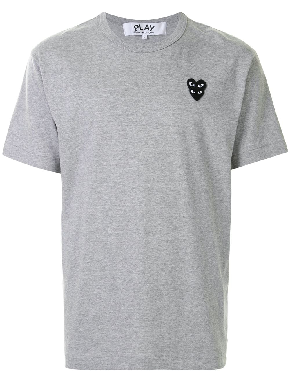 Comme Des Garçons Play logo patch T-shirt - Grey von Comme Des Garçons Play