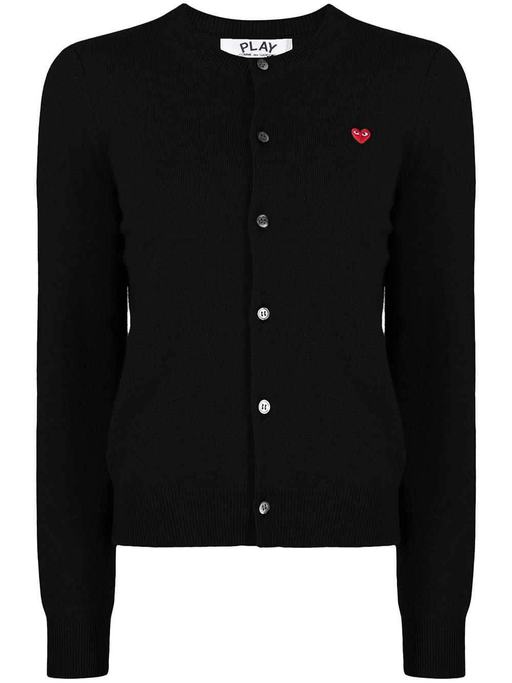 Comme Des Garçons Play logo-patch buttoned-up cardigan - Black von Comme Des Garçons Play