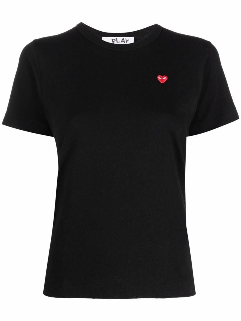 Comme Des Garçons Play logo-patch cotton T-shirt - Black von Comme Des Garçons Play