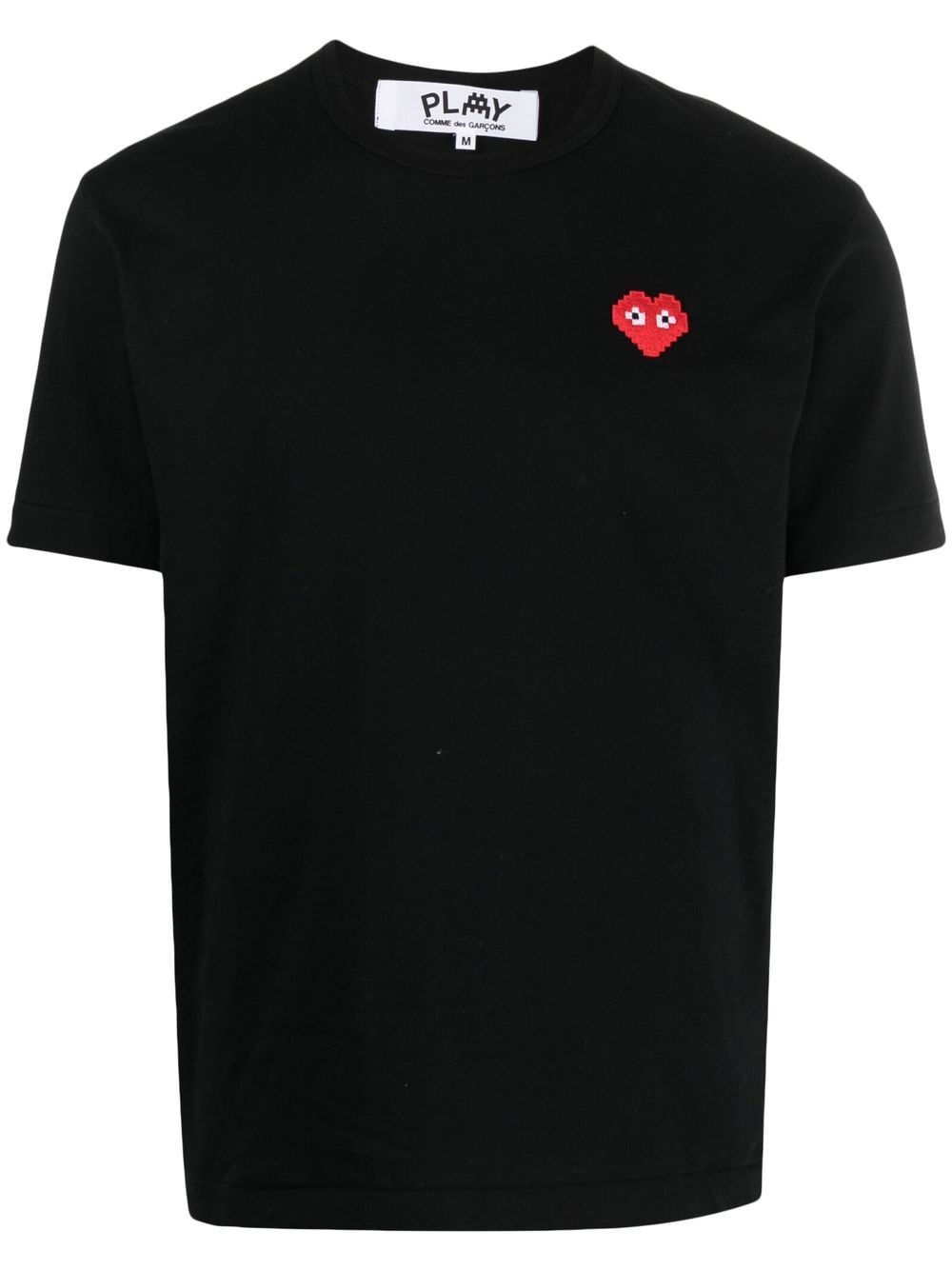 Comme Des Garçons Play logo-patch cotton T-shirt - Black von Comme Des Garçons Play