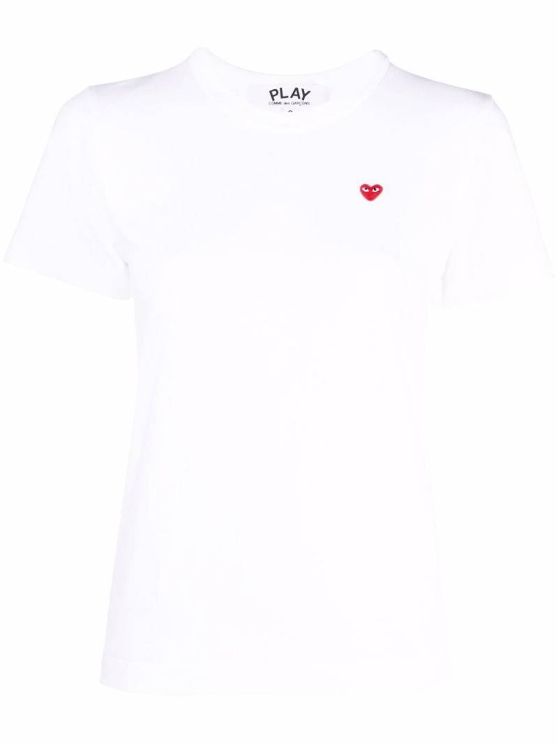Comme Des Garçons Play logo-patch cotton T-shirt - White von Comme Des Garçons Play