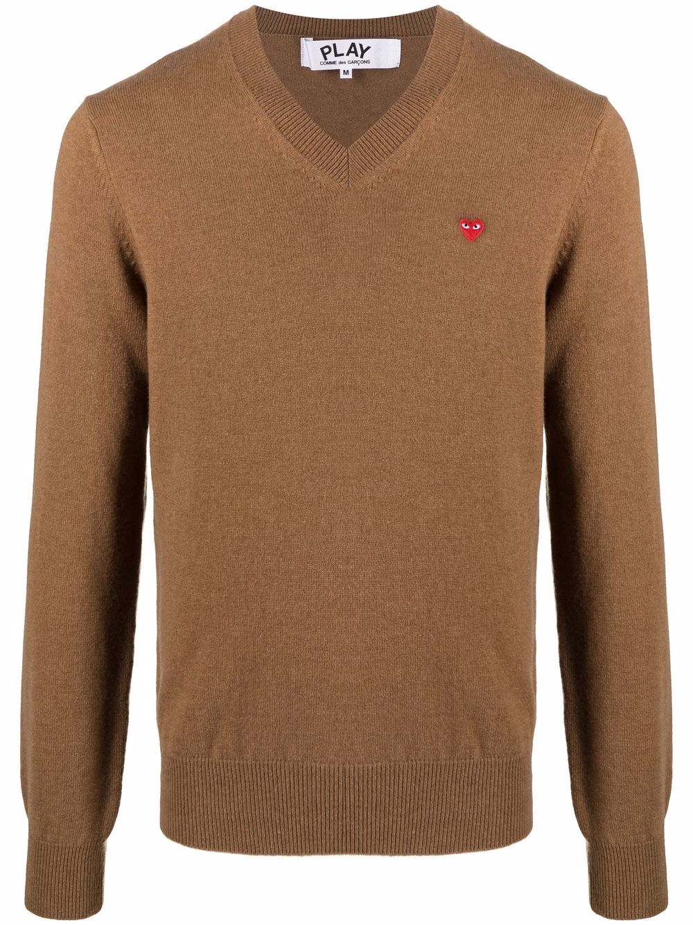 Comme Des Garçons Play logo-patch wool jumper - Brown von Comme Des Garçons Play